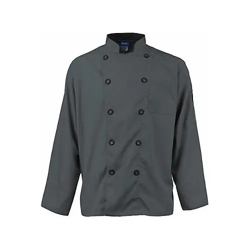 KNG Active Chef Coat 4XL Mens Slate/Black LS for Mavrik 2122SLBK4XL