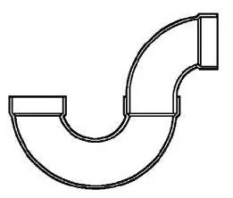 PVC DWV D708020 PVC DWV Fitting 2 P-trap Replacement MPN