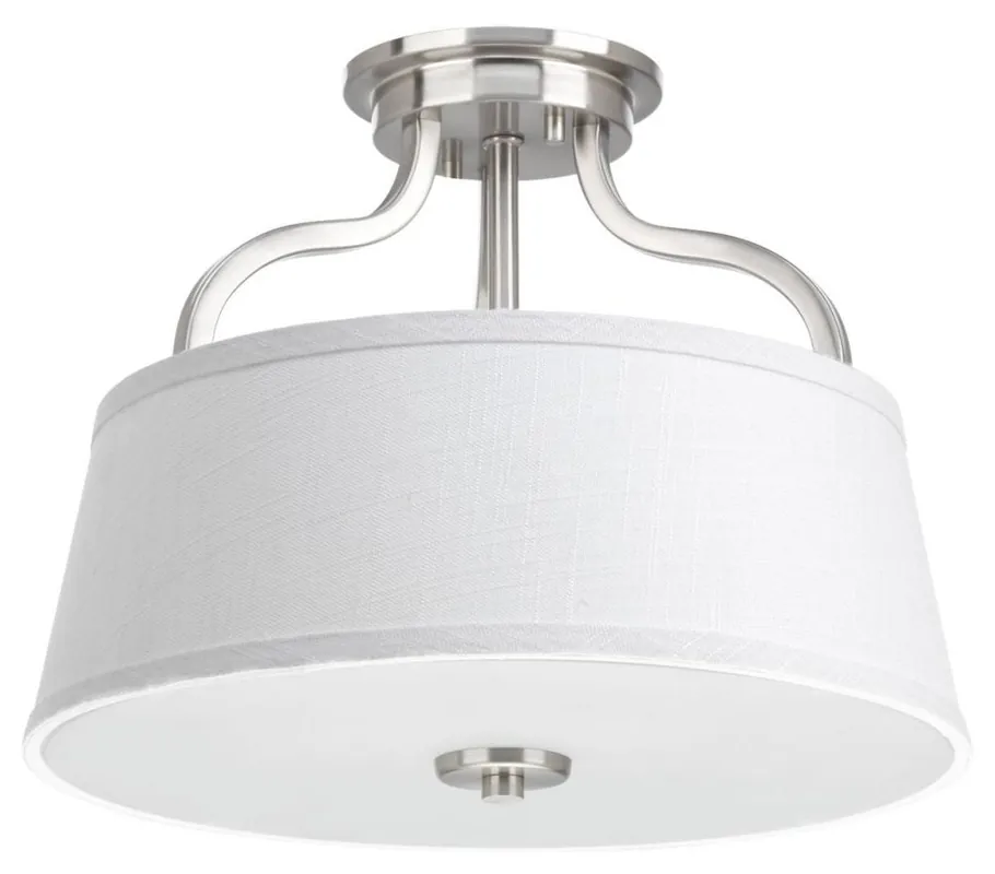 Progress Lighting P3720-09 Arden 14 in 100W 2-Light Medium E-26 Incandescent Semi-Flush Mount Ceiling Light