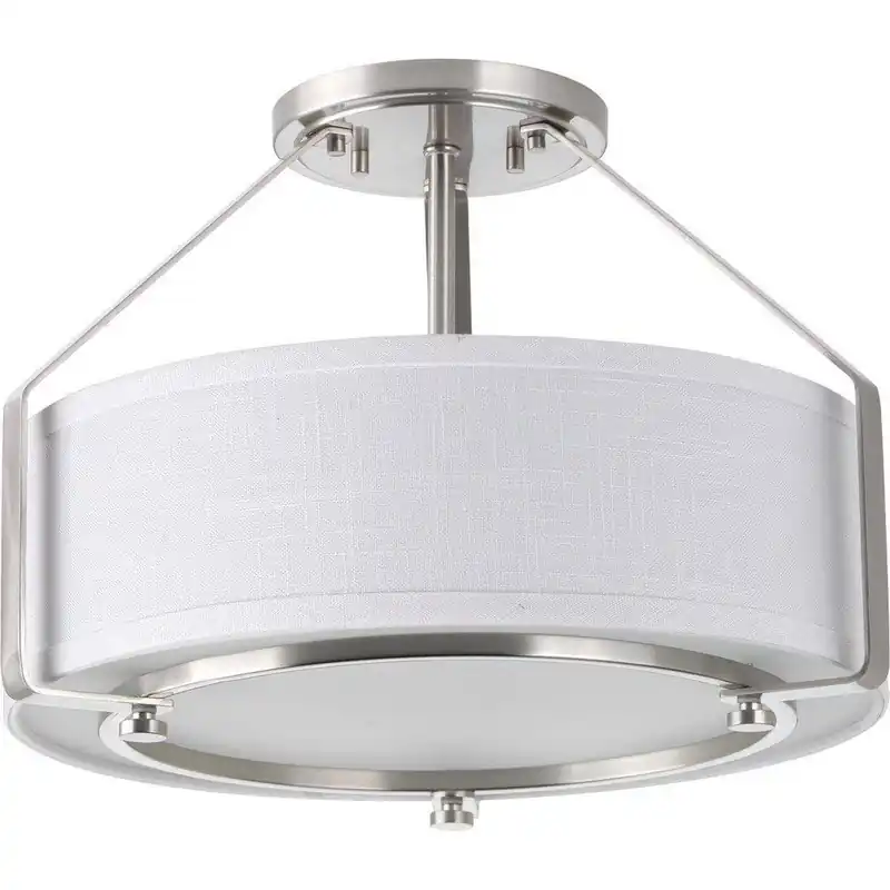 Progress Lighting P3604-09 Ratio 75W 3-Light Medium E-26 Base Incandescent Semi-Flush Mount Ceiling Fixture