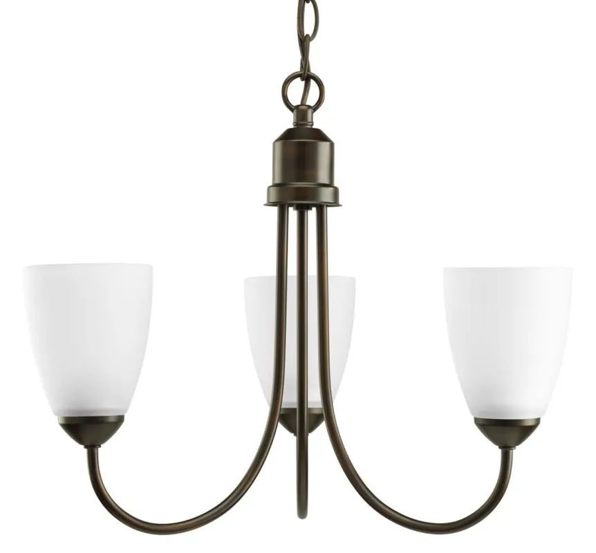 Progress Lighting P4440-20 Gather 3 Light 100W Chandelier Antique Bronze