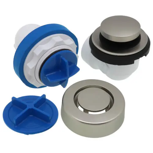 Oatey P9950BNPS True Blue PVC Bath Waste Half Kit, With Touch-Toe Stopper & Test Kit