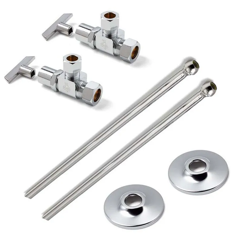 McGuire Manufacturing LFH2167CCLK 1/2 x 12 in. Braided Stainless Sink Flexible Water Connector