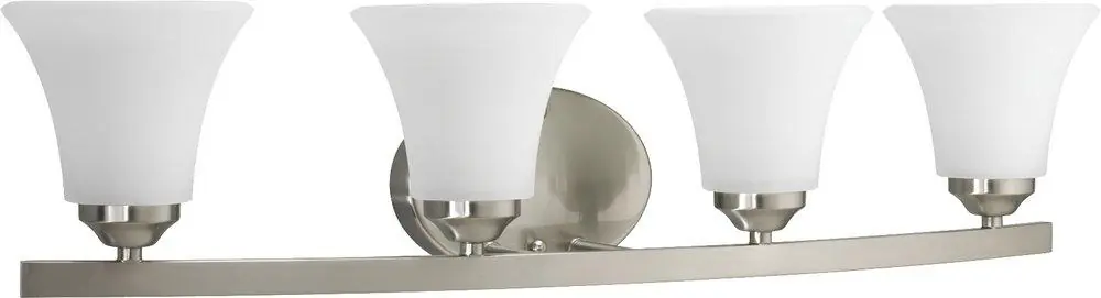 Progress Lighting P2011-09 Adorn 4 Light 100W Vanity Light Fixture Brushed Nickel