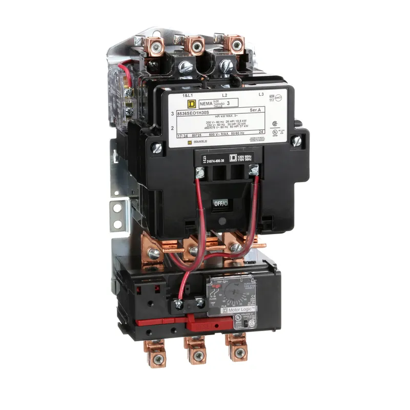 Square D 8536SEO1V02H30S 110/120 VAC 90 Amp 50 HP 3-Pole Open Type Full Voltage Non-Reversing Magnetic Starter