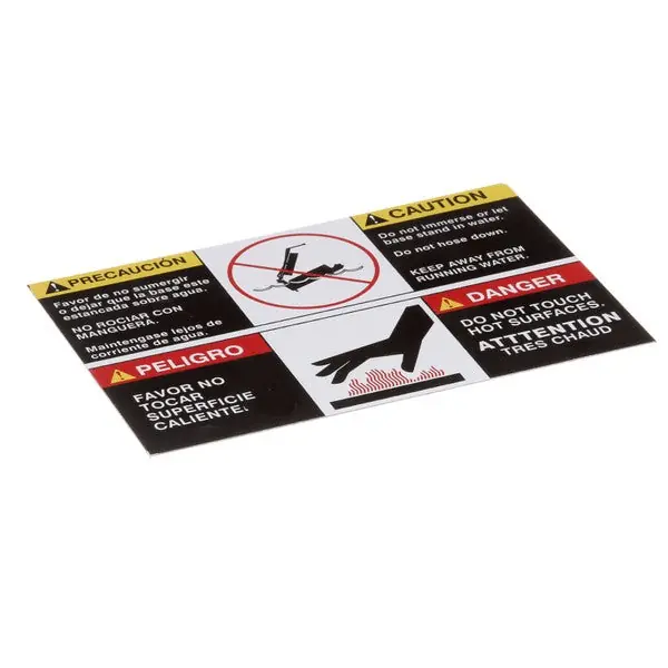 LABEL CAUTION BI-LINGUAL for Star Mfg 2M-Z2620