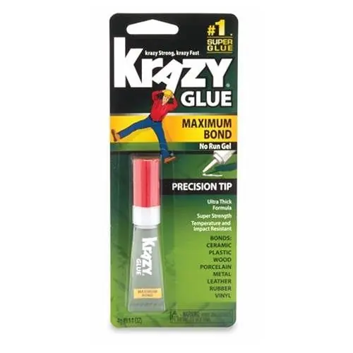 Krazy Glue KG48448MR Mini Advanced Formula Gel Glue Tube, 2.0 ml (0.07oz) - KG48448MR