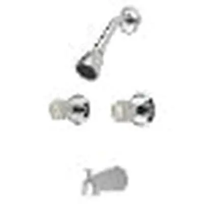 B&K 222-212 222 Shower Head & Faucet 2.5 gpm Flow Rate 1/2 in Center Tub Spout