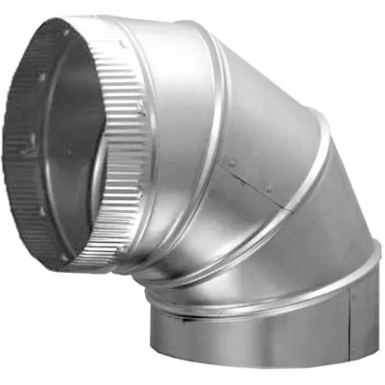 Cody Company 1257 7 in. 30 ga 90 Degree Duct Elbow