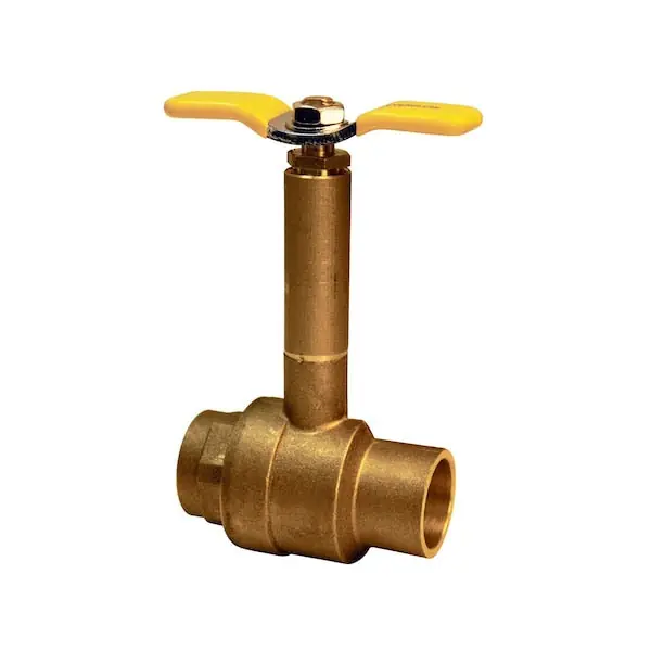 Everflow 53342-NL FIP Ball Valve Long Bonnet T-Handle Brass 3/4 Inch