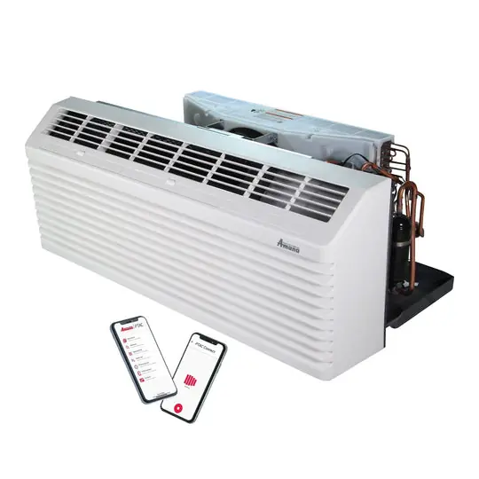 Amana PTC093J35AXXX Packaged Terminal Air Conditioner 9k BTU 3.5 kW Electric Heat 230 Volt R-32