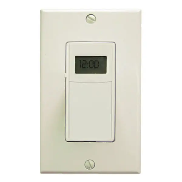 Tork SS720AA 120 Vac 60 Hz 15 Amp 7 Day Light Almond In-Wall Digital Time Switch