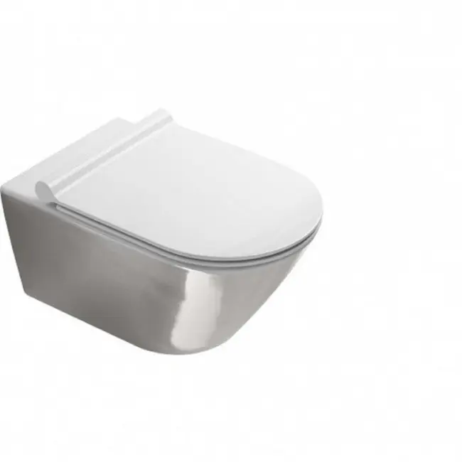 Ceramica Catalano 1VS55NRBA Toilet Zero 55 New Flush Silver/White