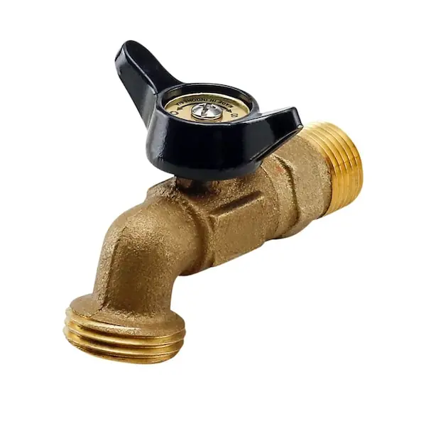 Everflow 46121-NL Sillcock Hose Bibb 1/2 Inch MIP/SWT Inlet x 3/4 Inch MHT Outlet Quarter Turn Handle