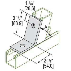 Phoenix Support Systems L600000EG B154 Corner Angle Open 45 Degree