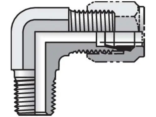 Parker 4-4CBU-SS Ferulok 90 Degree Elbow CBU