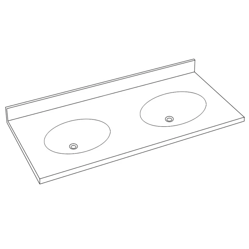 Swan CH02261.094 Vanity Top 22-1/2X61 Sierra SGL BWL