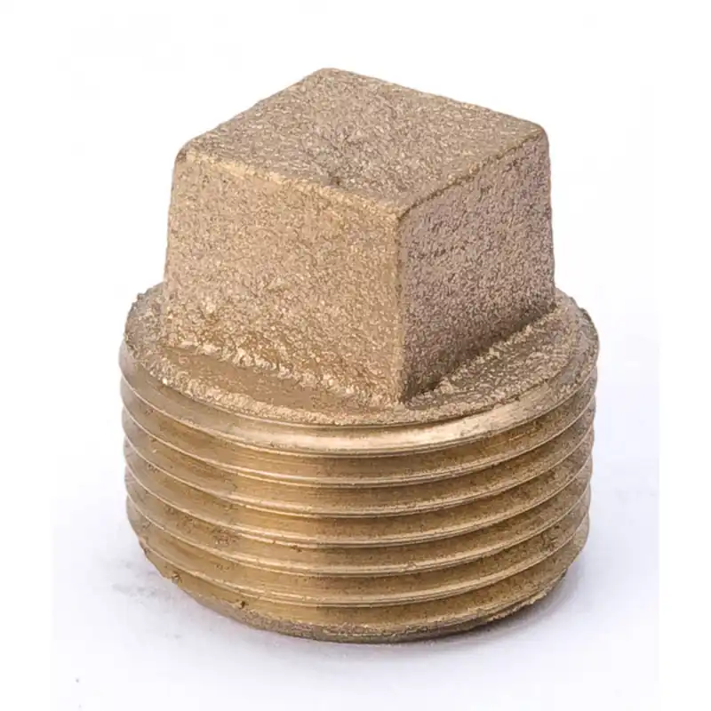 B&K 458-095NL Cored Plug, 1 in Nominal, MNPT End Style, Red Brass