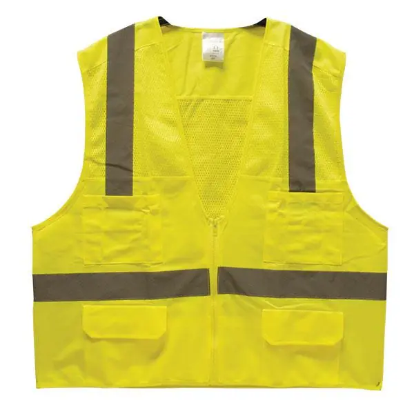 TruForce SV2C2LM Surveyor's Safety Vest Medium Lime 1/Each