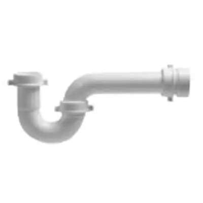 Everflow P12812M 1-1/2 Inch Plastic P-Trap with Adapter for Tubular Drain Applications