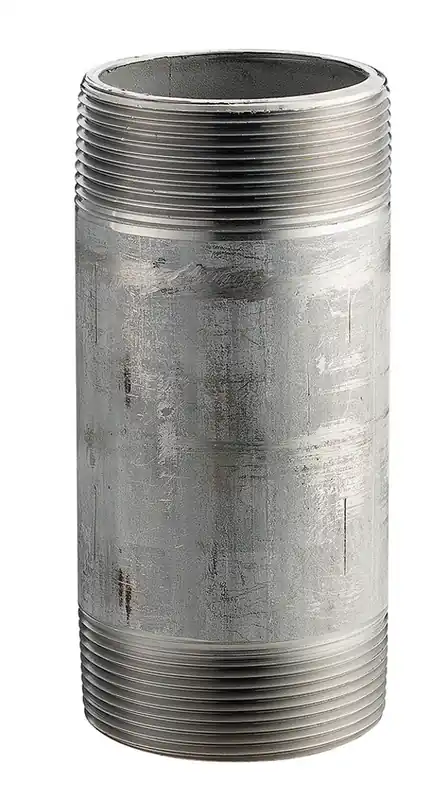 Merit Brass 4216-001 Pipe Nipple 1 in MNPT 304/304L Stainless Steel SCH 40/STD