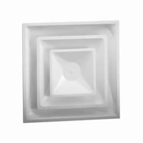 Hart & Cooley FPDR6 08 W Diffuser, 8 in, Square Diffuser, Steel, Bright White, Domestic