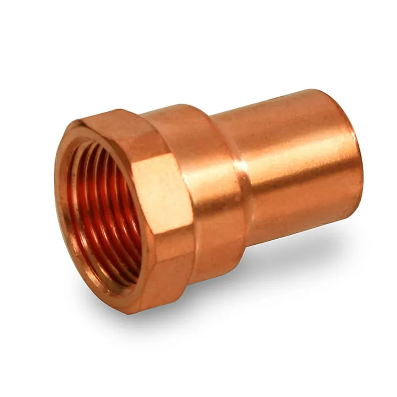 Everflow FTFA1238 FTGx3/8 FIP Copper Reducing Female Adapter Fitting 1/2