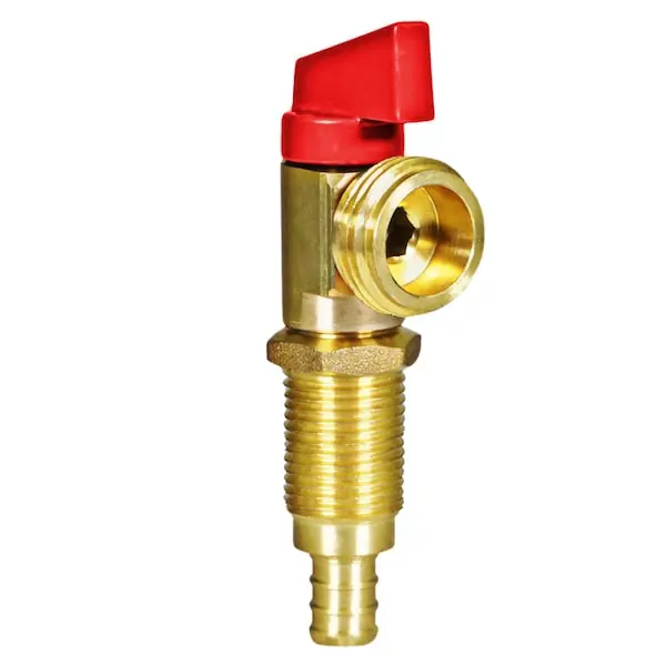 Everflow 540P Washing Machine Replacement Valve 1/2 PEX B Inlet x 3/4 MHT Outlet Brass