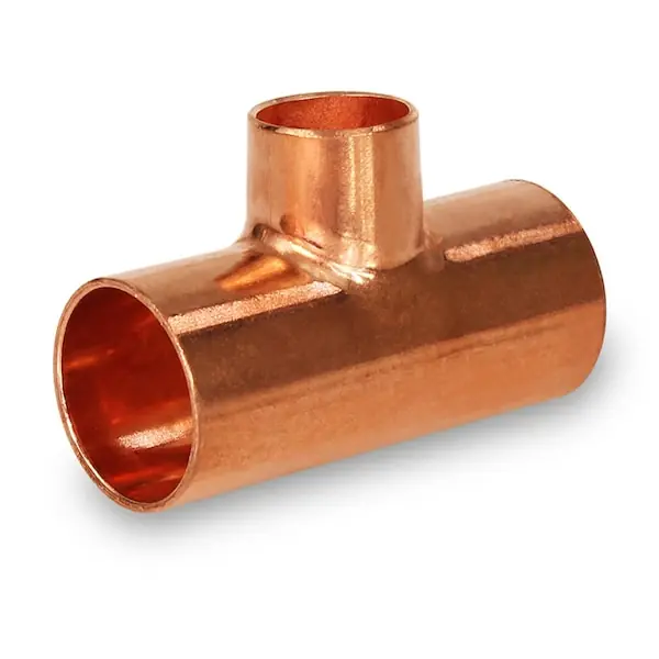 Everflow CCRT3414 Copper Reducing Tee Fitting with Solder Cups 3/4x3/4x1/4