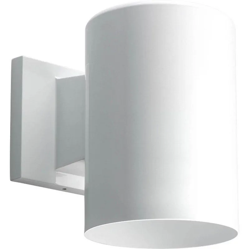 Progress Lighting P5674-30/30K Cylinder 8 In. 17W 1-Light Outdoor LED Wall Sconce in White