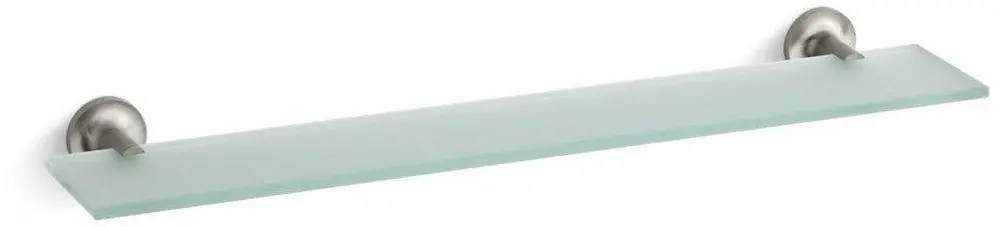 Kohler 14440-BN Purist 22-1/2 in Glass Shelf in Brushed Nickel