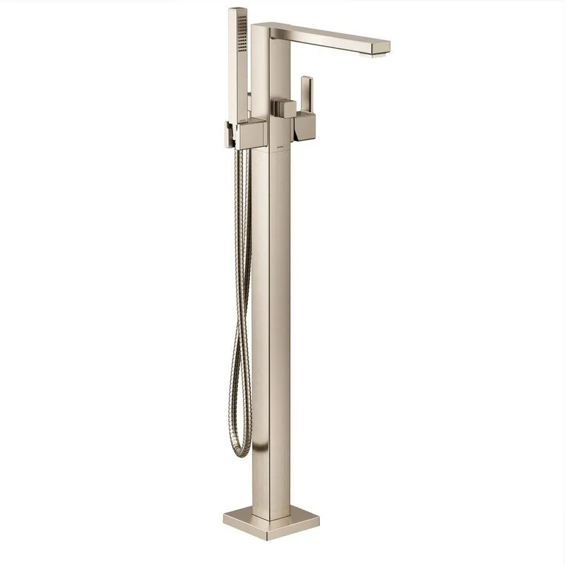 Moen S905BN 90 Degree Single Handle Lever Floor Mount Filler in Brushed Nickel