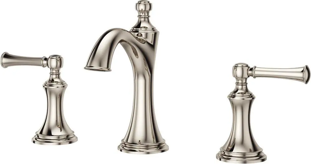 Pfister LG49-TB0D Tisbury Two Handle Widespread Bathroom Sink Faucet in Polished Nickel