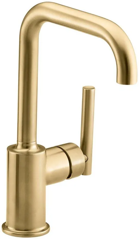 Kohler 7509-2MB Purist Single Handle Bar Faucet in Vibrant Brushed Moderne Brass