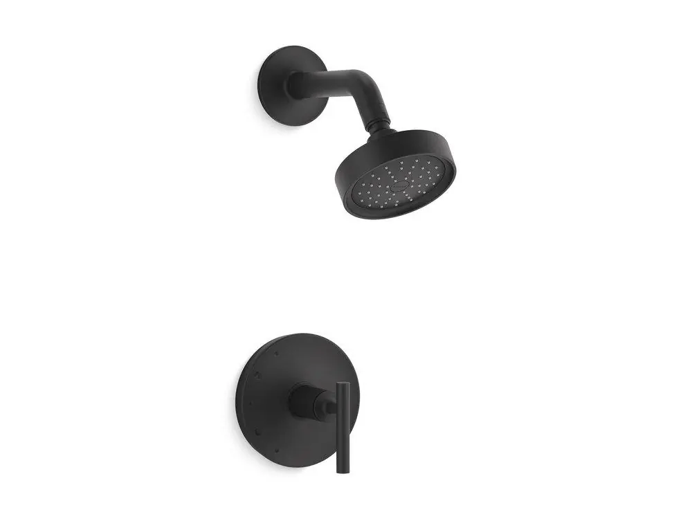 Kohler TS14422-4G-BL Purist One Handle Single Function Shower Faucet in Matte Black Trim Only
