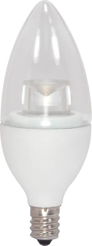 Satco S8950 Candle LED Light 2.8 Watt 3000K Candelabra Base 120 Volt