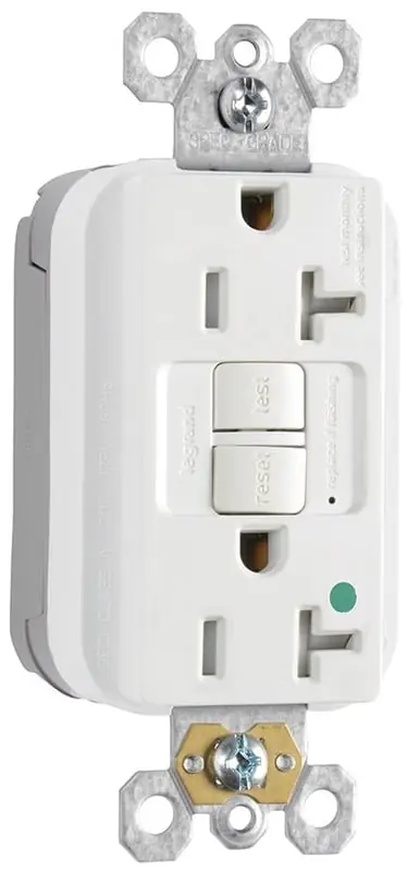 Legrand-Pass & Seymour PT2097HGTRW GFCI Receptacle 20 Amp, 125 Volt, Tamper-Resistant, Hospital Grade