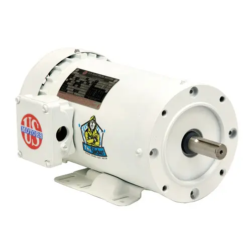 US-Nidec WD1S2A14C White Epoxy Washdown Motor 1 HP 143TC