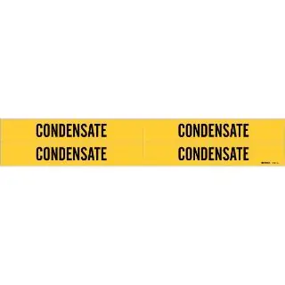 Brady 7061-4 BRA 4 Style Permanent Acrylic Pipe Marker Black on Yellow
