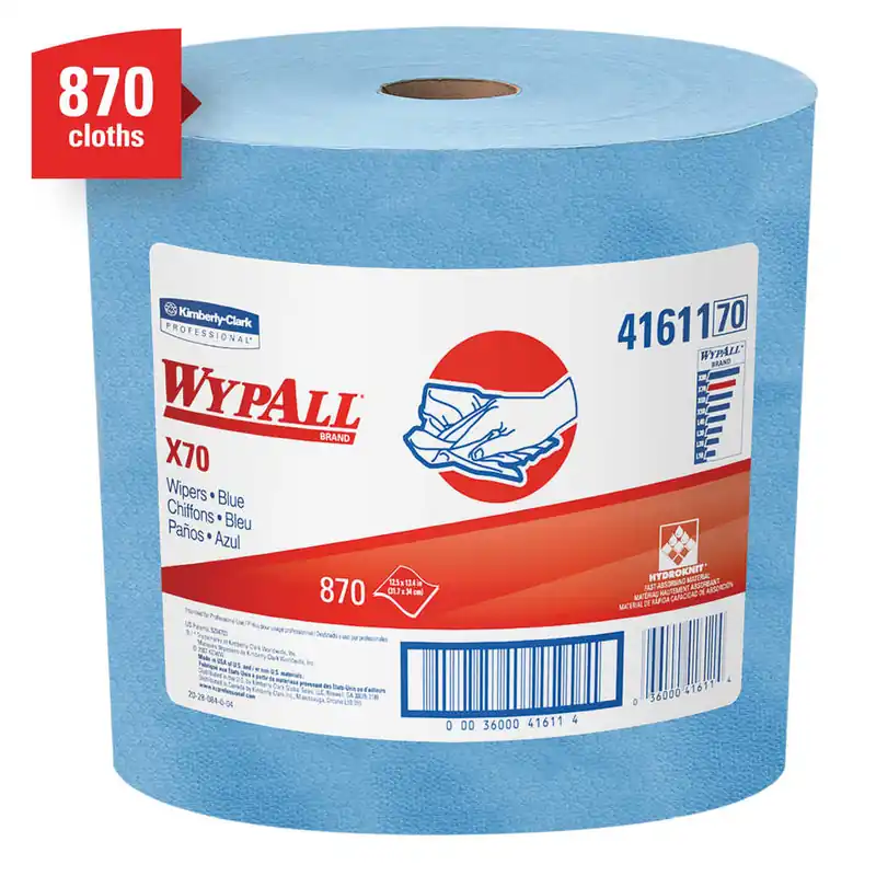 WypAll 41611 Jumbo Roll Blue Rags