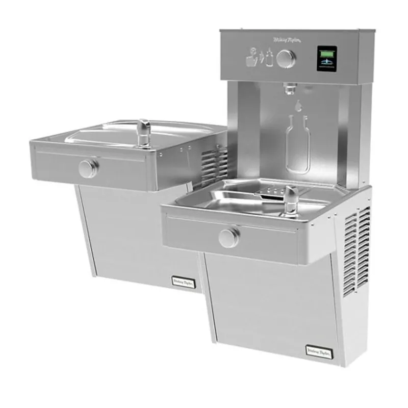 Halsey Taylor HTHBHVR8BL-NF HydroBoost Vandal-Resistant Bottle Filling Station & Bi-Level ADA Cooler Non-Filtered
