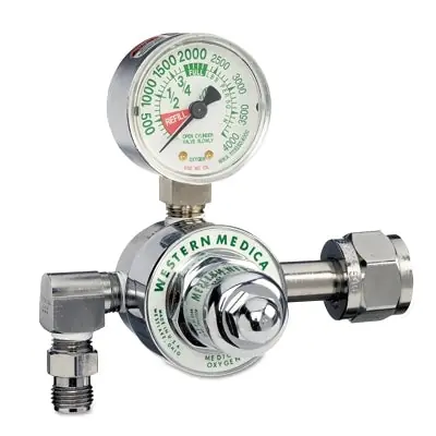 Western Enterprises M1-346-P Single-Stage Preset Regulator Medical Air 0 to 50 psi CGA 346 Nut and Nipple
