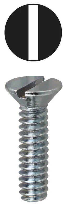L.H. Dottie FM632112 Flat Head Slotted Machine Screw Steel Zinc Plated #6-32 x 1-1/2