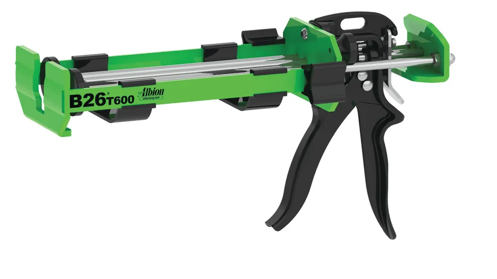 ALBION B26T600 26 - 1 Multi-Component Caulk Gun W/ White Cap Logo