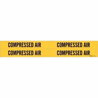 Brady 7058-4 BRA 4 Style Permanent Acrylic Pipe Marker Compresse AIR 3/4 to 2-3/8 in