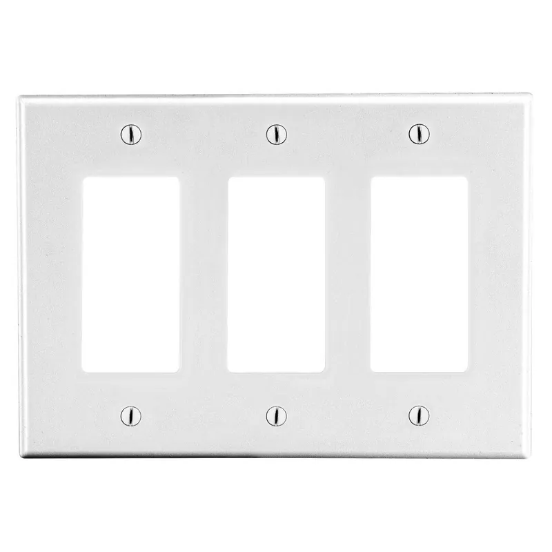 Bryant Electric P263W Wall Plate Non-Metallic Standard 3 Gangs