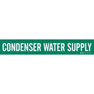 Brady 7069-1 BRA 1 Style Permanent Acrylic Pipe Marker CONDENSER WATER SUPPLY