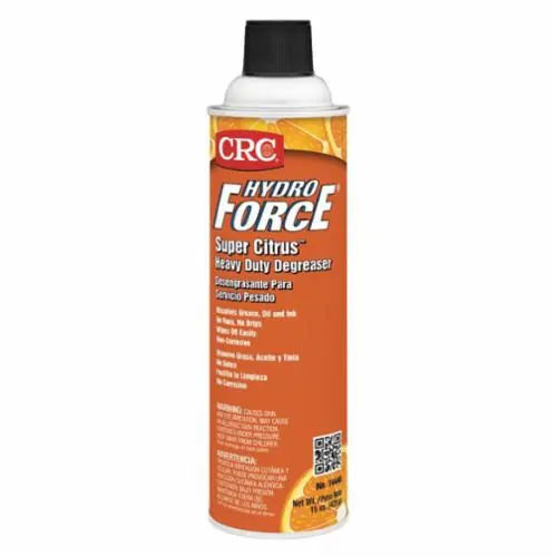 CRC 14440 HydroForce Super Citrus Heavy Duty Non-Flammable Water Based Degreaser 20 oz Aerosol Can