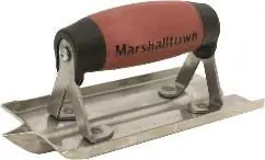 Marshalltown 180D 6X3 1/4R 1/2D Stainless Steel Groover Durasoft Handle