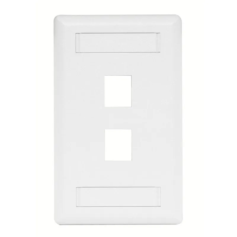 Bryant Electric IFP12W Keystone Faceplate 1 Gang 2 Ports